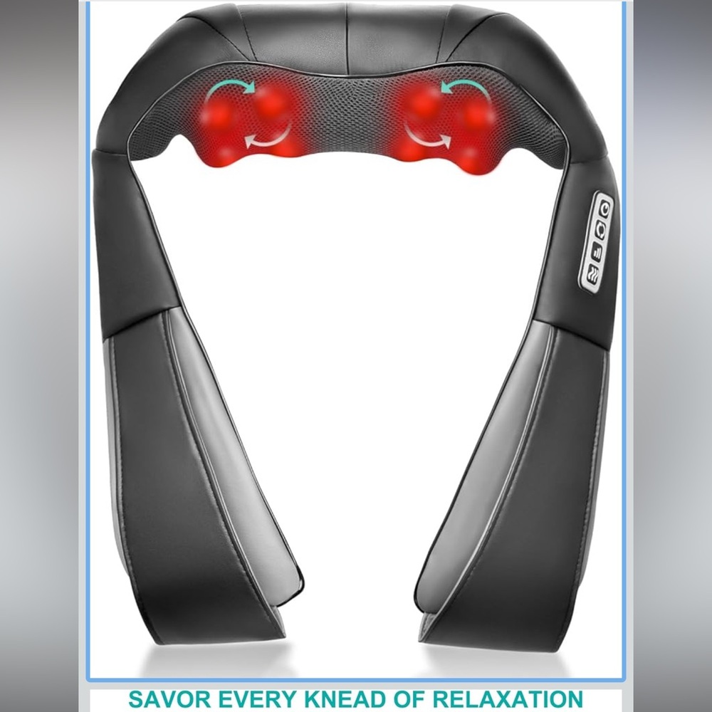 Back and Neck Deep-Kneading Shiatsu Massager with Heat
